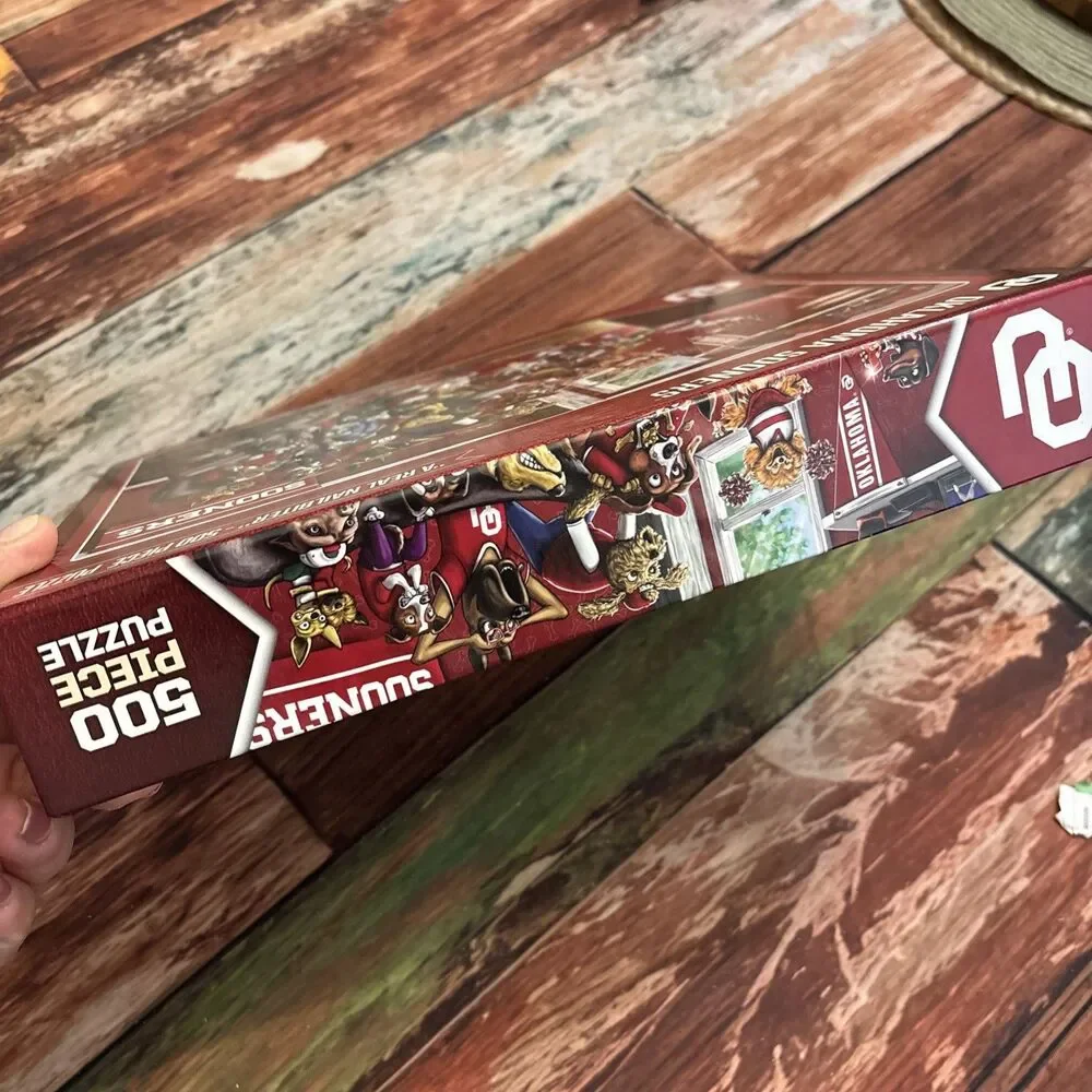 Oklahoma Sooners OU “A Real Nailbiter” Dog Fans 500 Piece Puzzle - COMPLETE